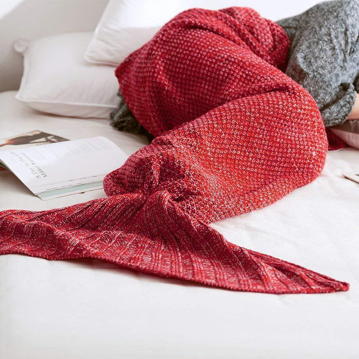 Cosycombe™ Crochet Mermaid Tail Blanket in Soft Cotton Blend