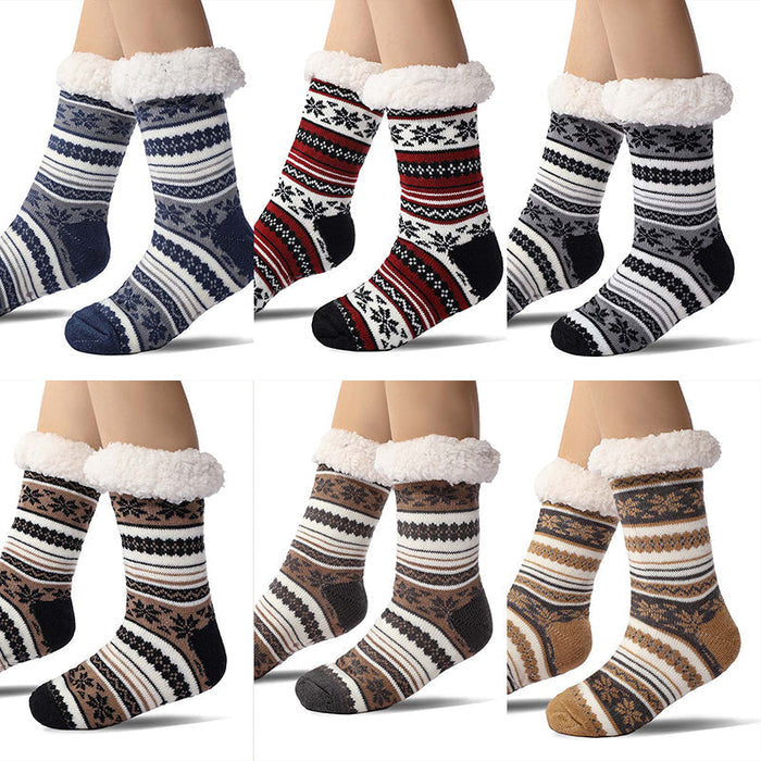 Cosycombe™ Ultra-Thick Snowflake Slipper Socks with Silicone Grips