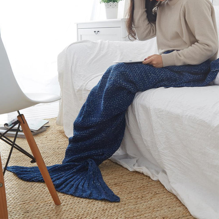 Cosycombe™ Crochet Mermaid Tail Blanket in Soft Cotton Blend