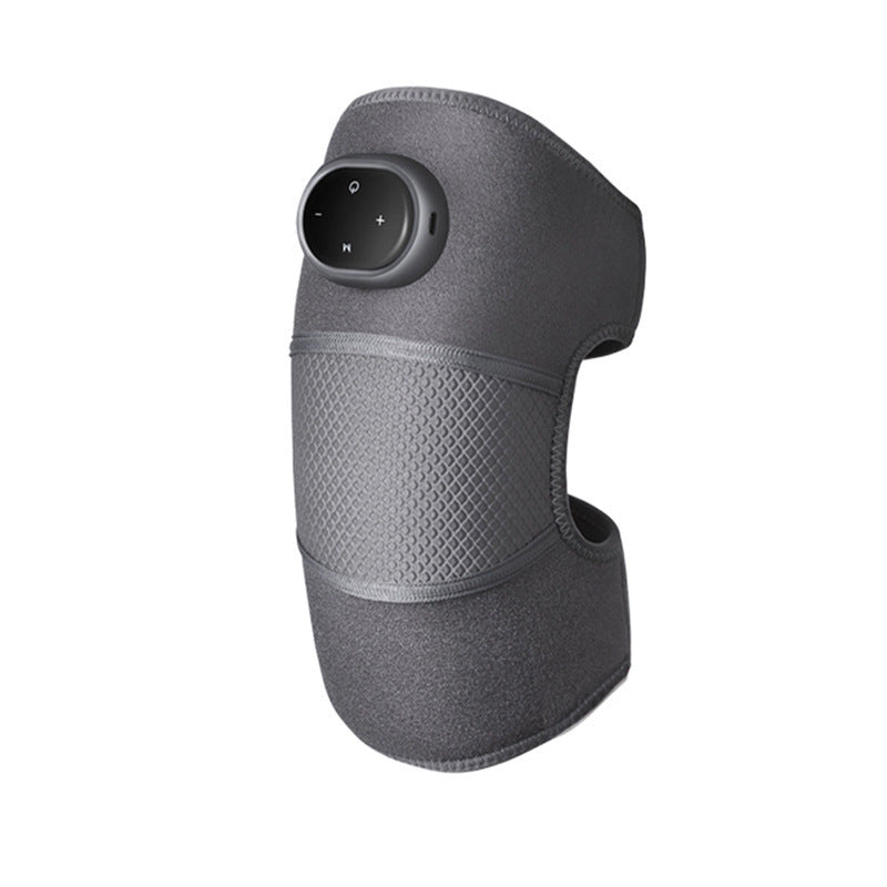 Grey heated knee wrap with LCD control