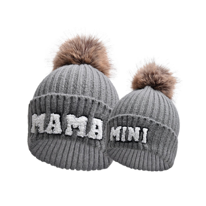 Cosycombe MAMA Beanie with Pompom, Matching MINI Set