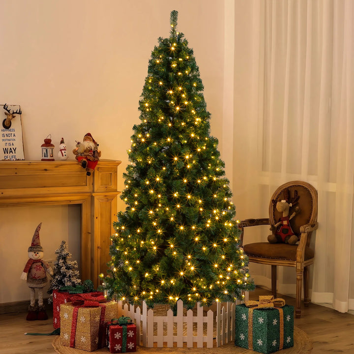 7ft artificial Christmas tree with warm lights