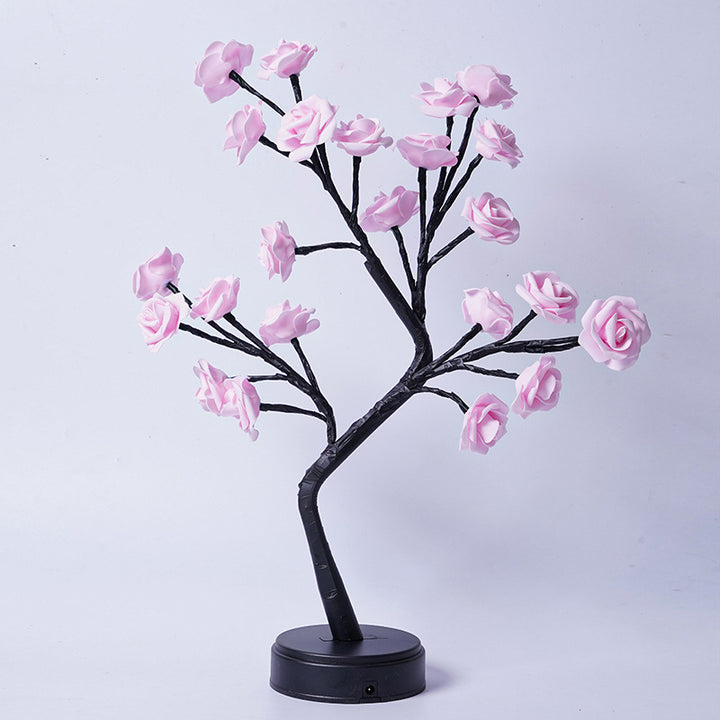 LED Rose Tree Lamp – USB Flower Night Light Gift