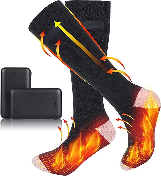 Cosycombe™ Rechargeable Heated Socks, 2 Pairs with 3 Heat Settings