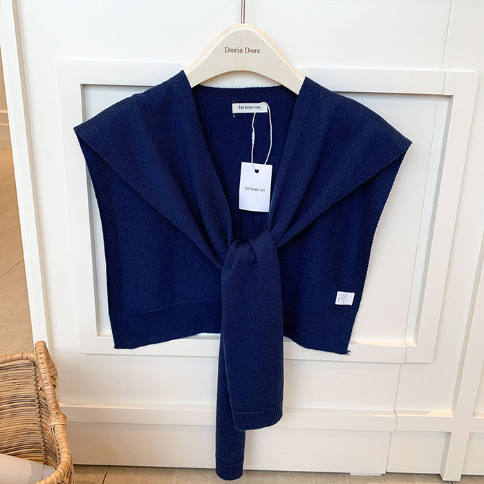 Cosycombe Knitted Shoulder Wrap with Tie Front