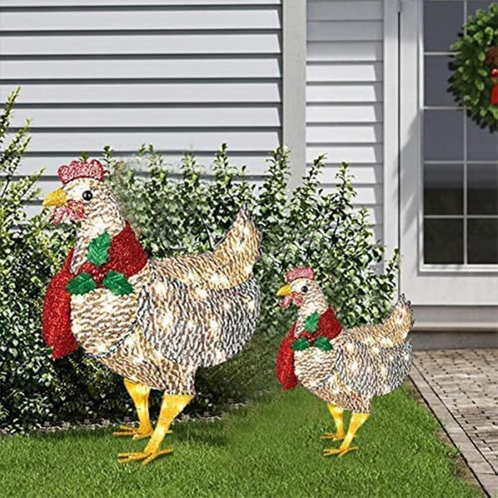 Cosycombe™ Light-Up LED Chicken with Scarf Christmas Decoration