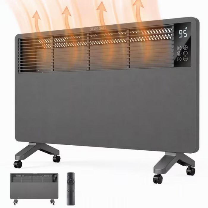 Cosycombe Panel Heater 1500W on Castors with Remote and Eco Mode