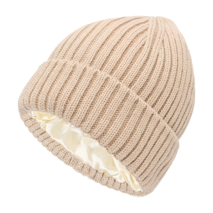 Cosycombe Ribbed Beanie with Hair Friendly Satin Lining