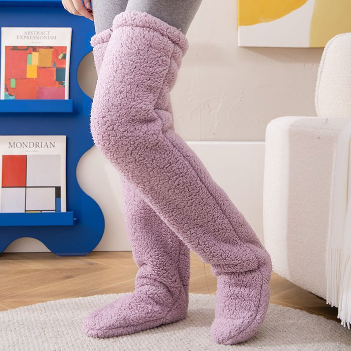 Cosycombe Over the Knee Fuzzy Socks, Leg Warmer in One