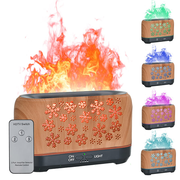 Christmas Snowflake Humidifier With 7 Colour Flame Effect