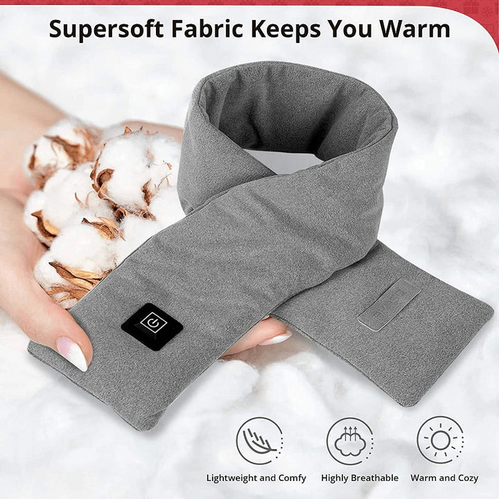 Cosycombe™ USB Heated Velvet Scarf with 3 Heat Levels up to 52°C
