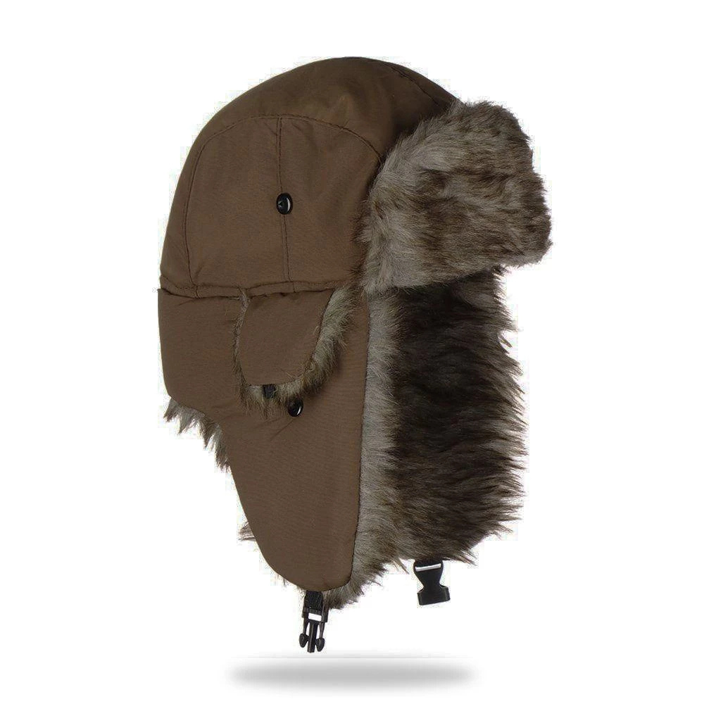 Cosycombe™ Faux Fur Aviator Trapper Hat with Warm Earflaps