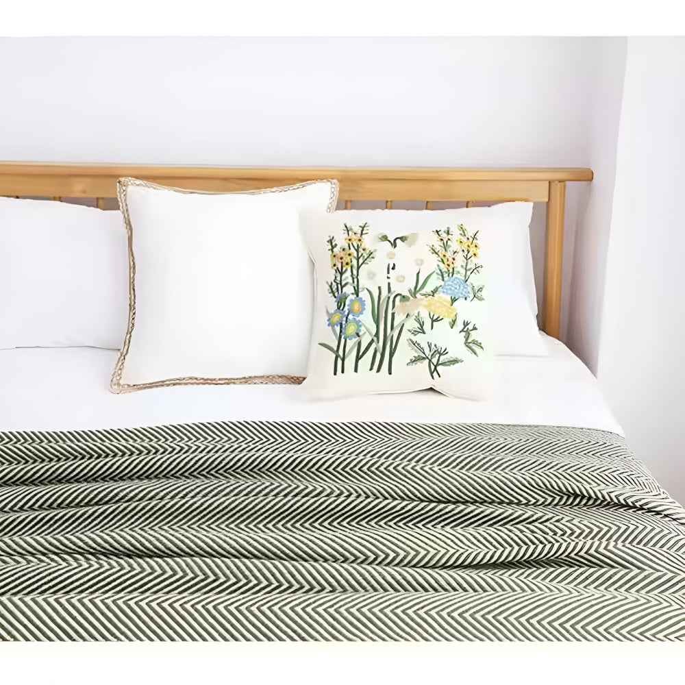 Cosycombe™ Herringbone Knit Throw Blanket with Tassels