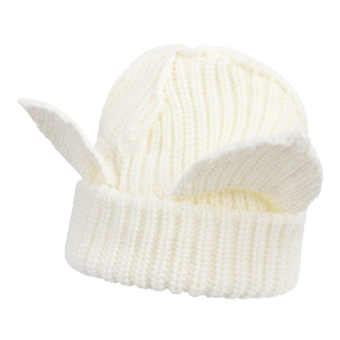Cosycombe Chunky Cat Ear Beanie in Thick Rib Knit