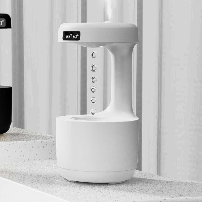 Cosycombe Anti-gravity humidifier with clock display and ambient light