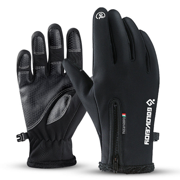 Cosycombe™ Fleece Thermal Gloves with Zip Cuff and Touchscreen Fingers