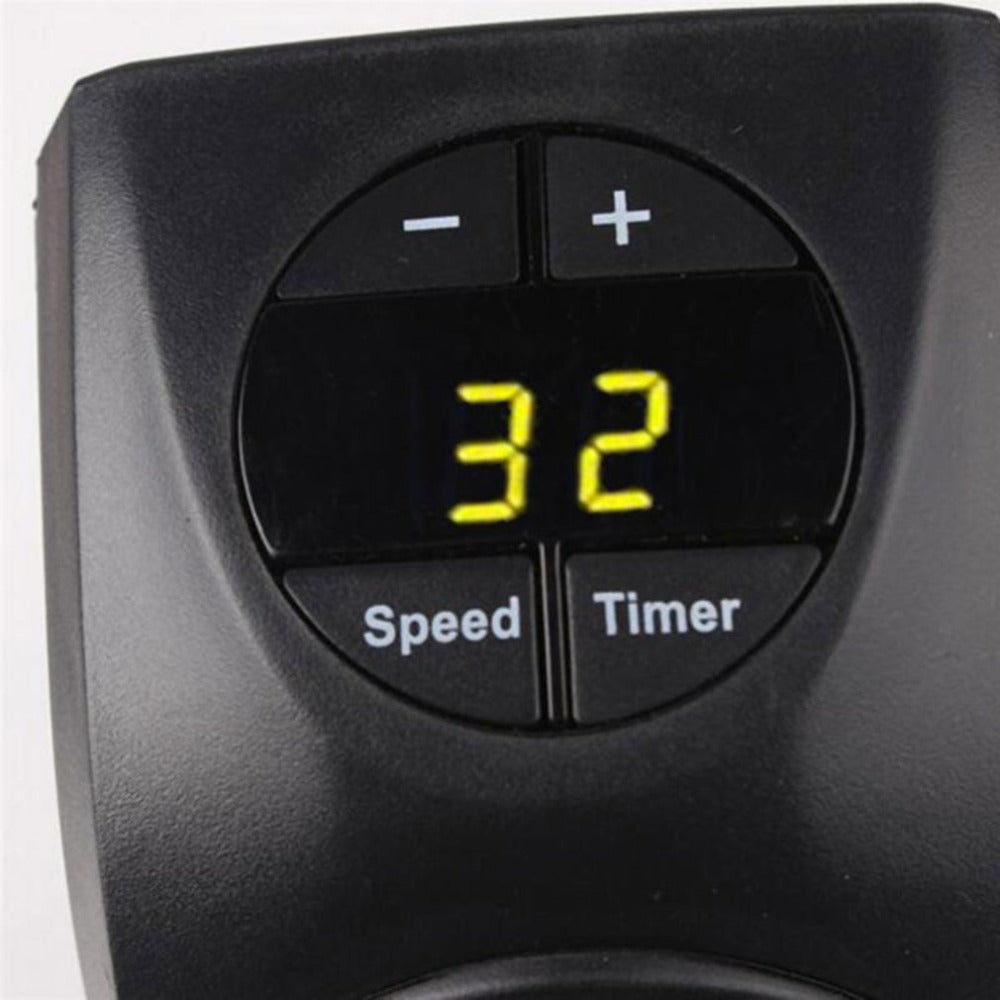 Compact wall socket fan heater with display