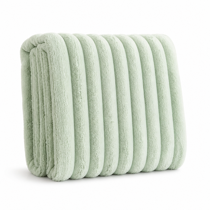 Cosycombe™ Soft Ribbed Fleece Blanket That Stays Pill-Free