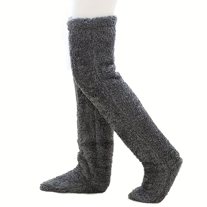 Cosycombe Over the Knee Fuzzy Socks, Leg Warmer in One