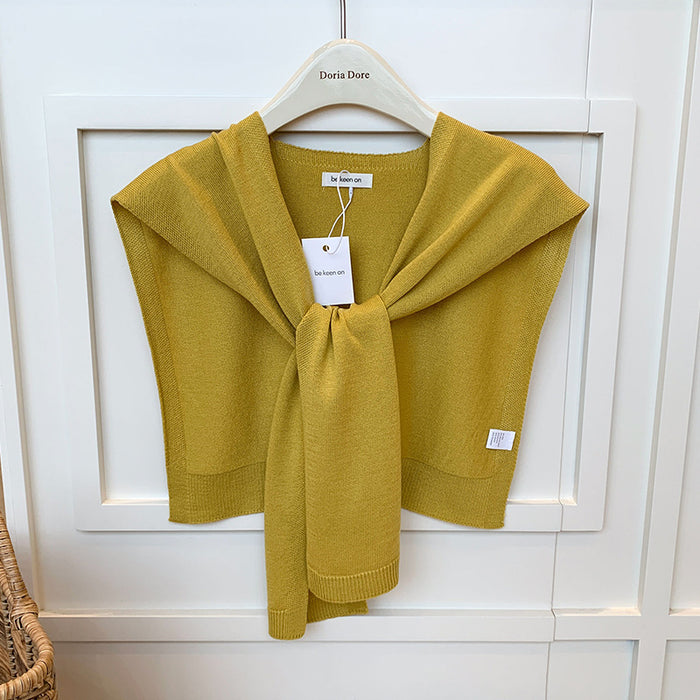 Cosycombe Knitted Shoulder Wrap with Tie Front