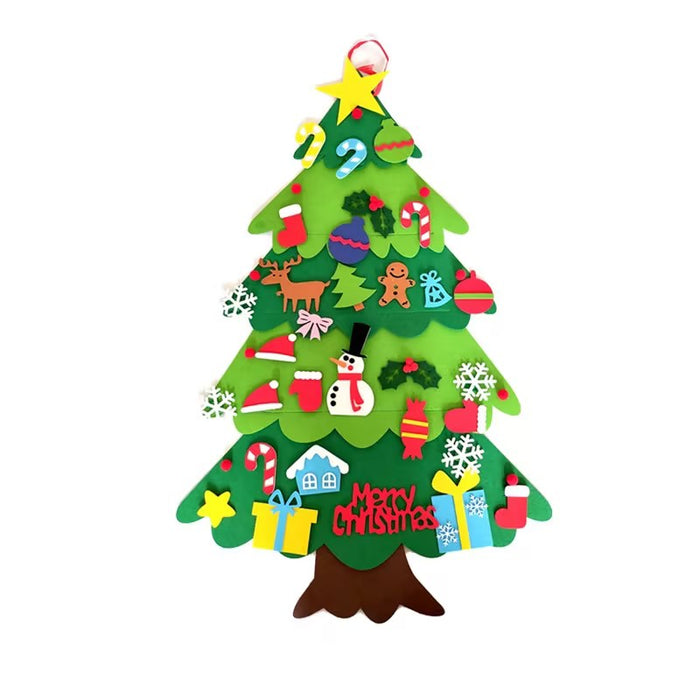 Cosycombe Felt Christmas Tree for the Wall with Stick-On Ornaments