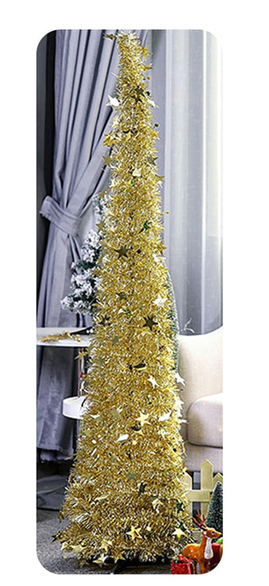 Collapsible Tinsel Christmas Tree With Stand 1.2m Or 1.5m