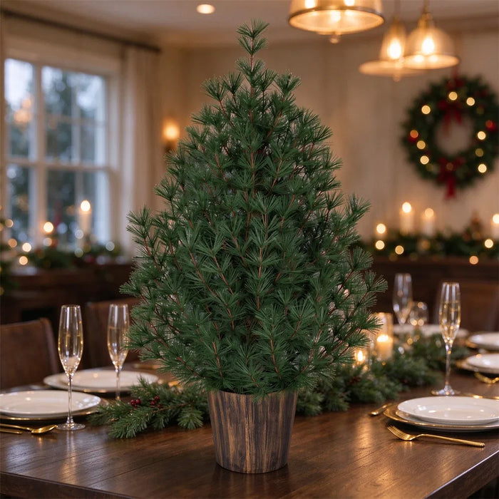 Cosycombe Potted Christmas Tree in Vintage Gold Pot, 3ft