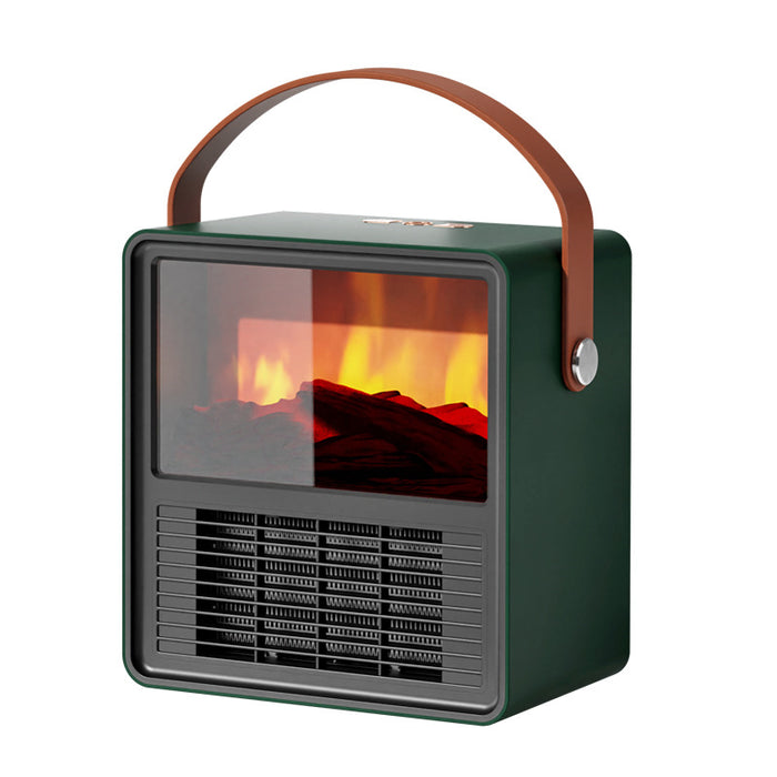 Cosycombe Small Ceramic Heater with Fireplace Flame Look