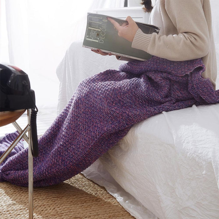 Cosycombe™ Crochet Mermaid Tail Blanket in Soft Cotton Blend