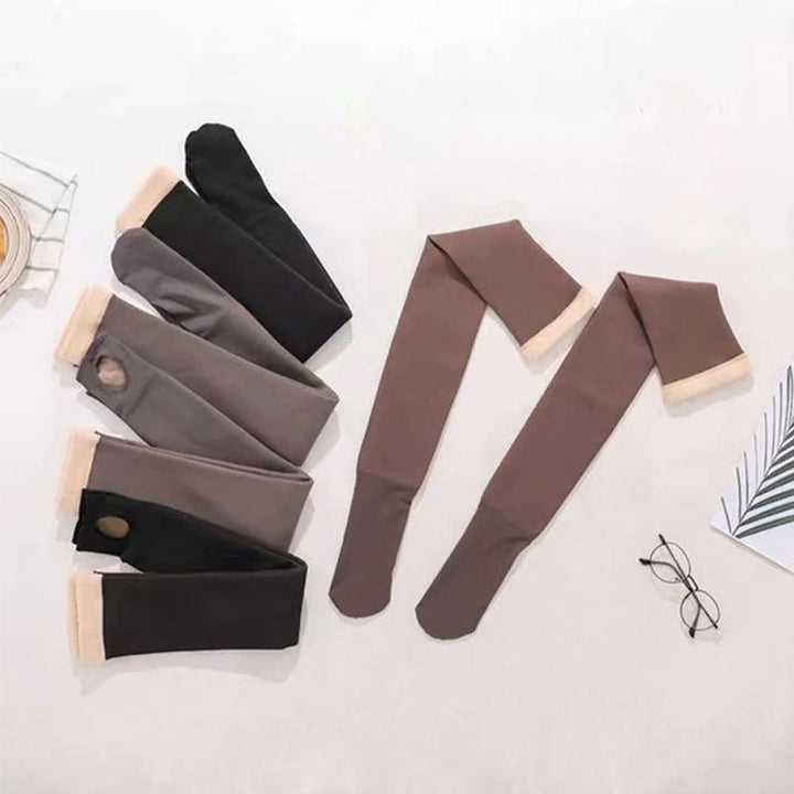 Cosycombe™ Thick Fleecy Thigh-High Stockings with Stay-Up Elastic