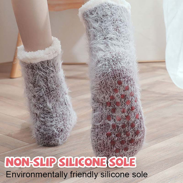 Cosycombe™ Sherpa-Lined Non-Slip House Socks for Toasty Feet