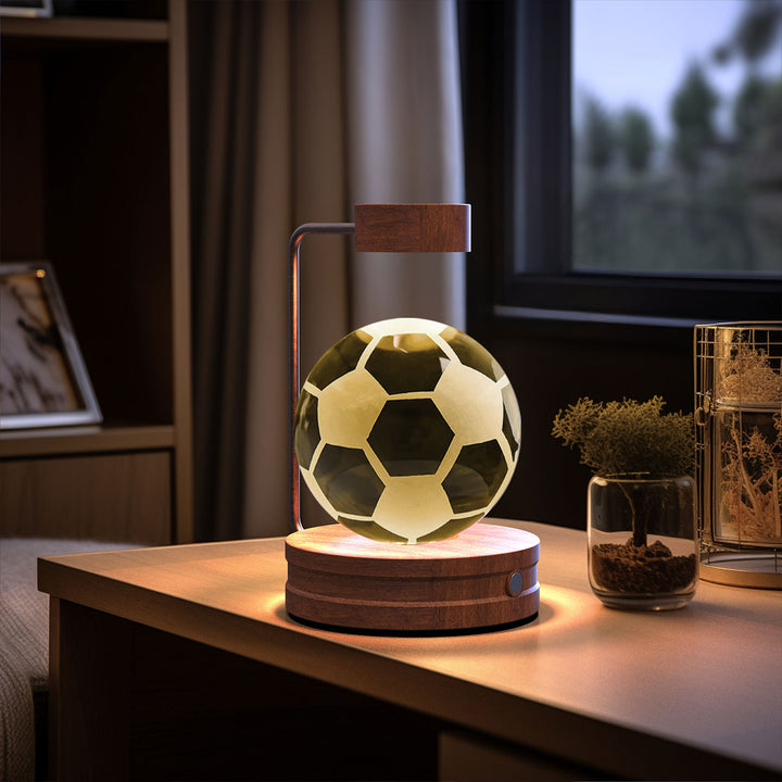 3D Crystal Ball Night Light – Warm Bedside Lamp