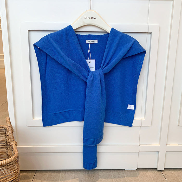 Cosycombe Knitted Shoulder Wrap with Tie Front
