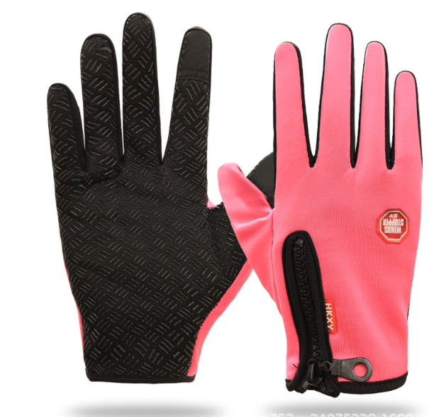 Cosycombe Touchscreen Winter Gloves with Zip Cuff and Fleece Lining