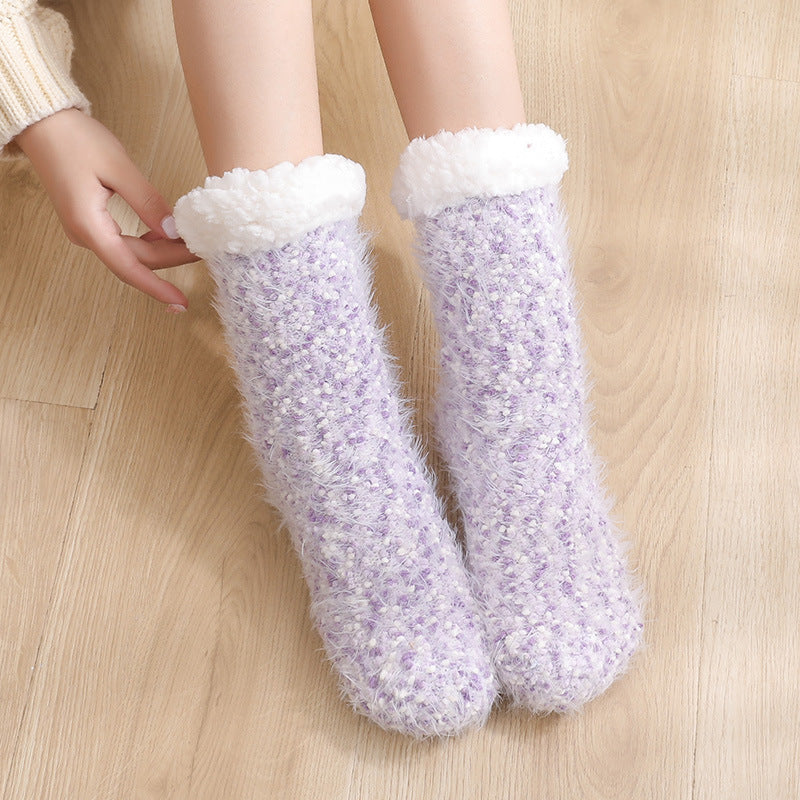 Cosycombe™ Sherpa-Lined Non-Slip House Socks for Toasty Feet