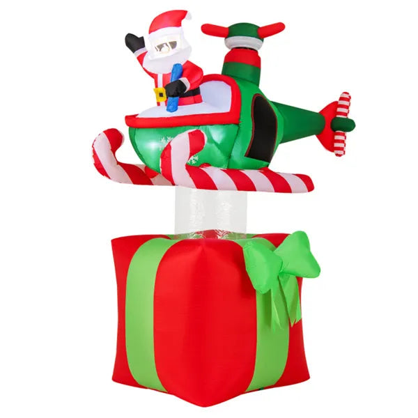 Cosycombe 6ft Inflatable Santa Flying a Helicopter