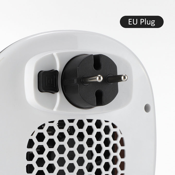 White plug-in socket heater with LED display