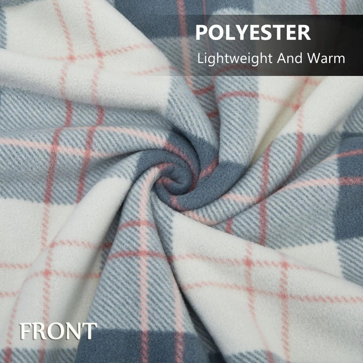 Cosycombe™ Wearable Check Blanket with Snaps – Poncho, Cape or Wrap