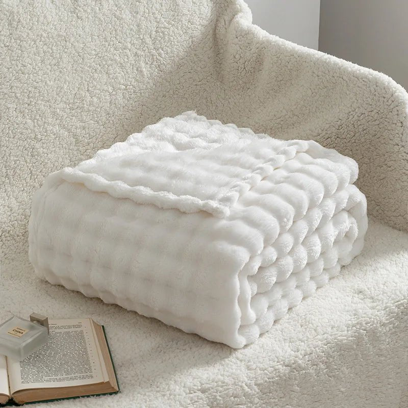 Cosycombe™ 3D Bubble Plush Blanket with Cloud-Soft Raised Texture