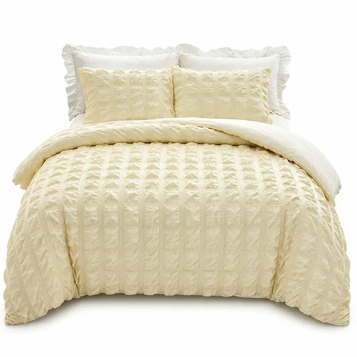Cosycombe™ Pintuck Duvet Cover Set with Textured Finish, Wrinkle-Free