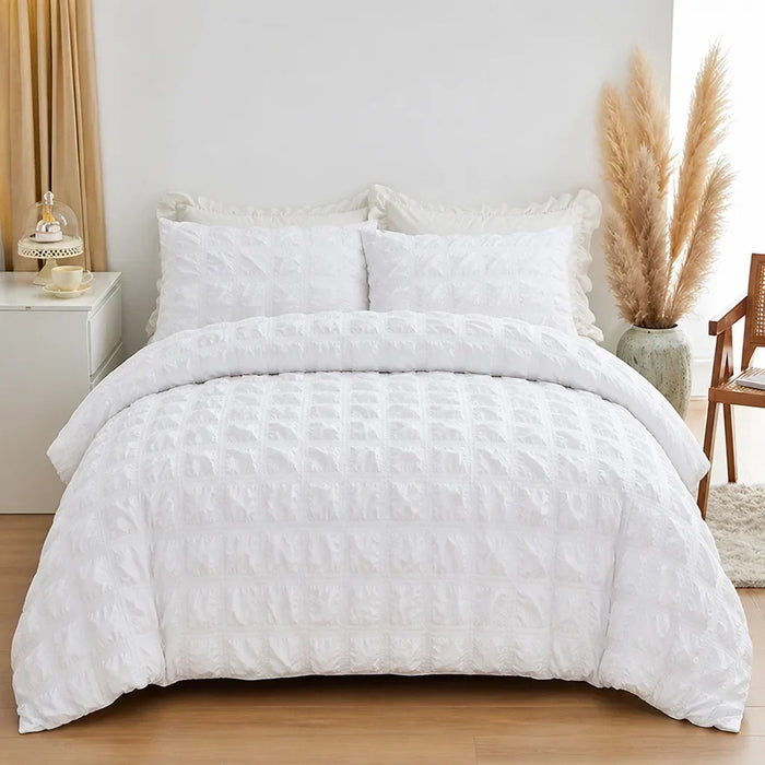 Cosycombe™ Pintuck Duvet Cover Set with Textured Finish, Wrinkle-Free
