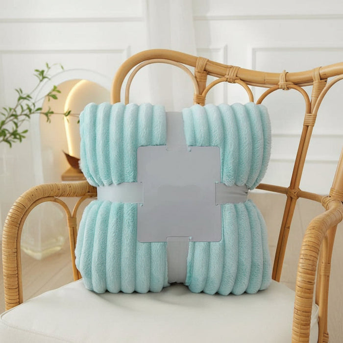 Cosycombe™ Wide Stripe Flannel Fleece Blanket, Ultra-Soft and Warm