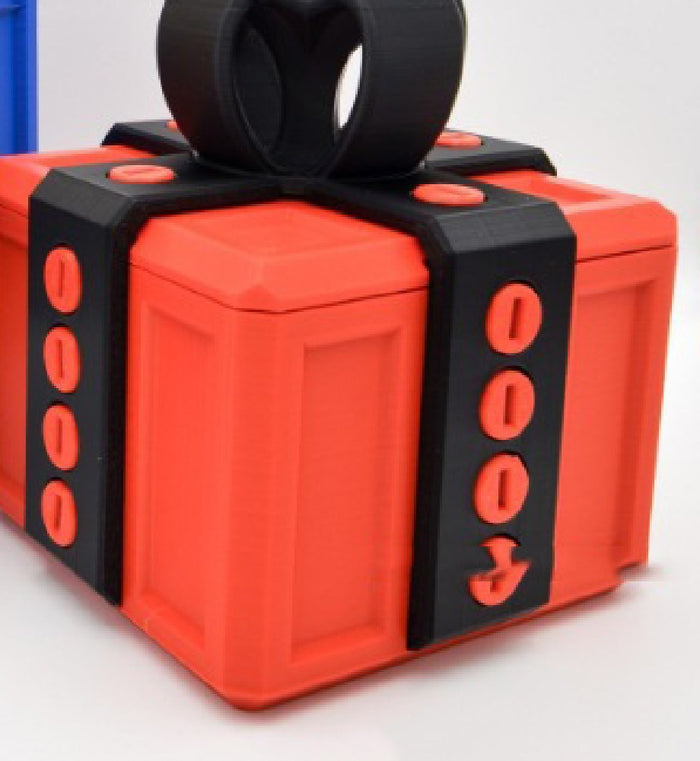 Cosycombe 3D-printed prank gift box sealed with screws