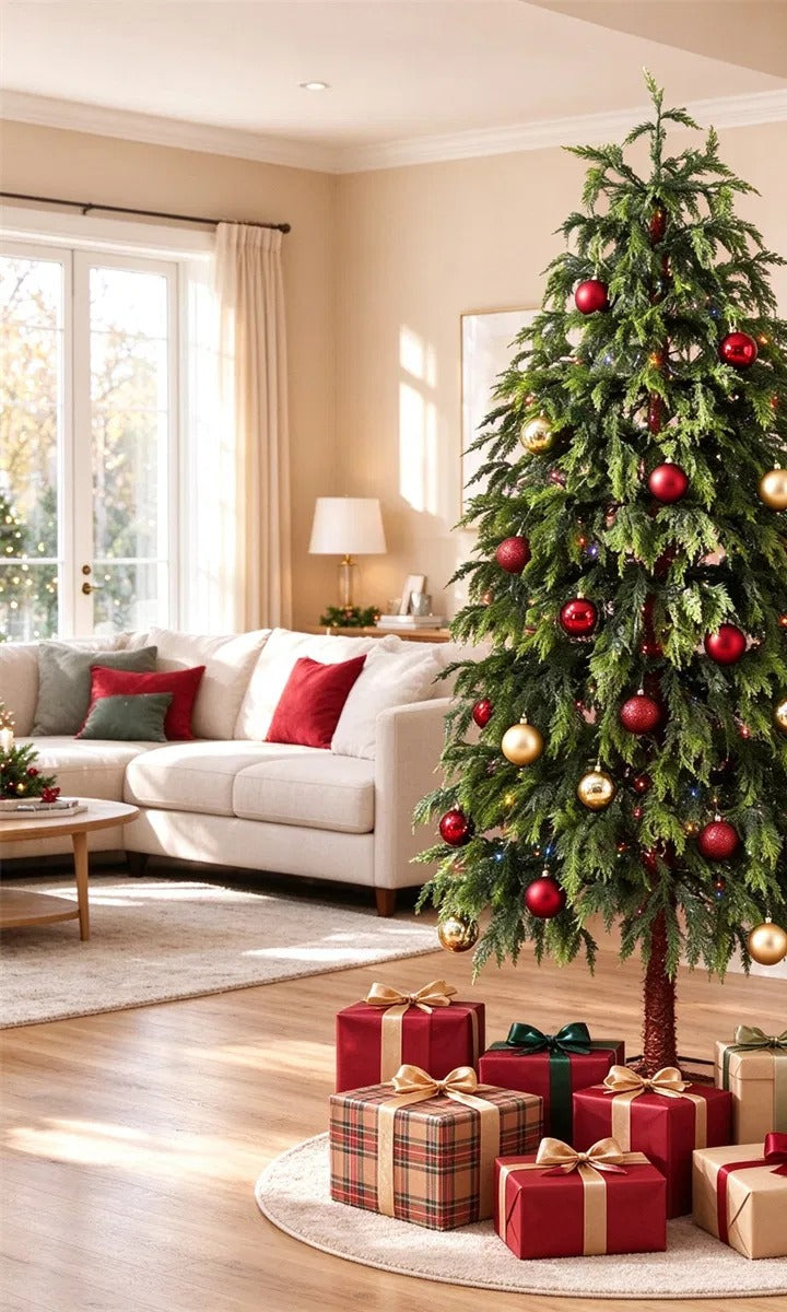 Cypress style pre-lit Christmas tree