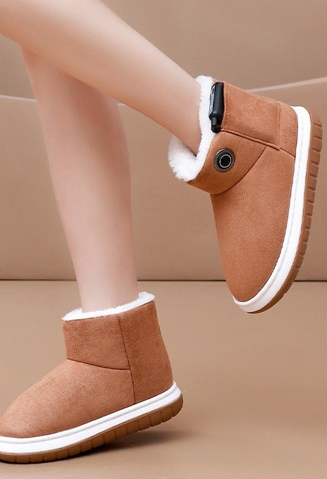 Cosycombe Rechargeable Heated Ankle Boots with Plush Lining