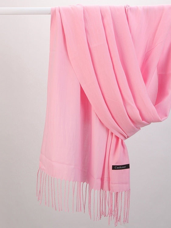 Cosycombe Fringed Cashmere Feel Scarf in 18 Colours