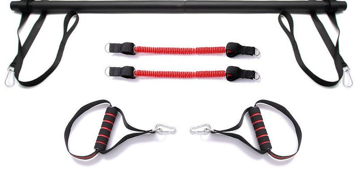Cosycombe Pilates bar kit with resistance bands and straps