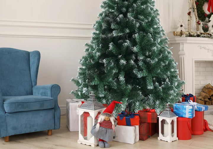 Light green tree with white branch tips