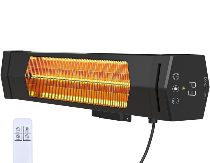 wall-mounted infrared heater with carbon fibre tube