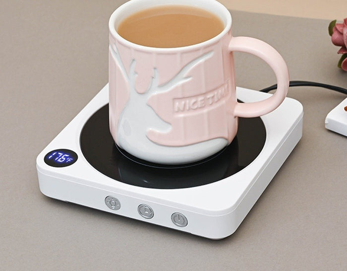 Cosycombe Mug Warmer Heated Coaster with Digital Temperature Display